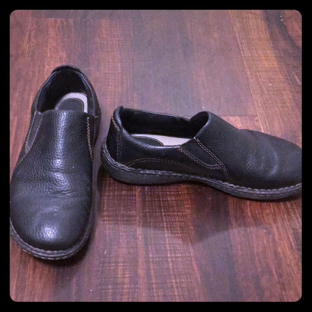 Comfy black slip on shoes!